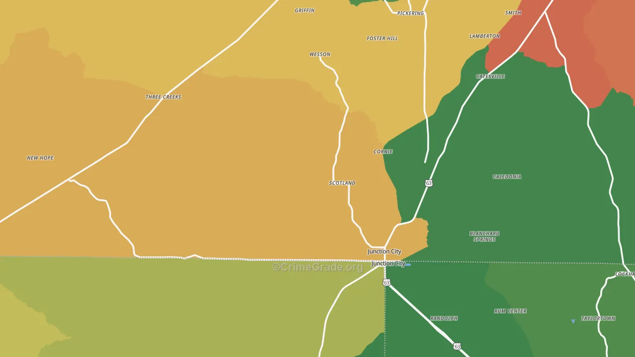 71749, AR Map of Vehicle Theft Rates