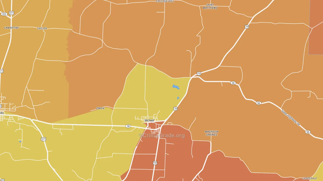 71752, AR Map of Vehicle Theft Rates