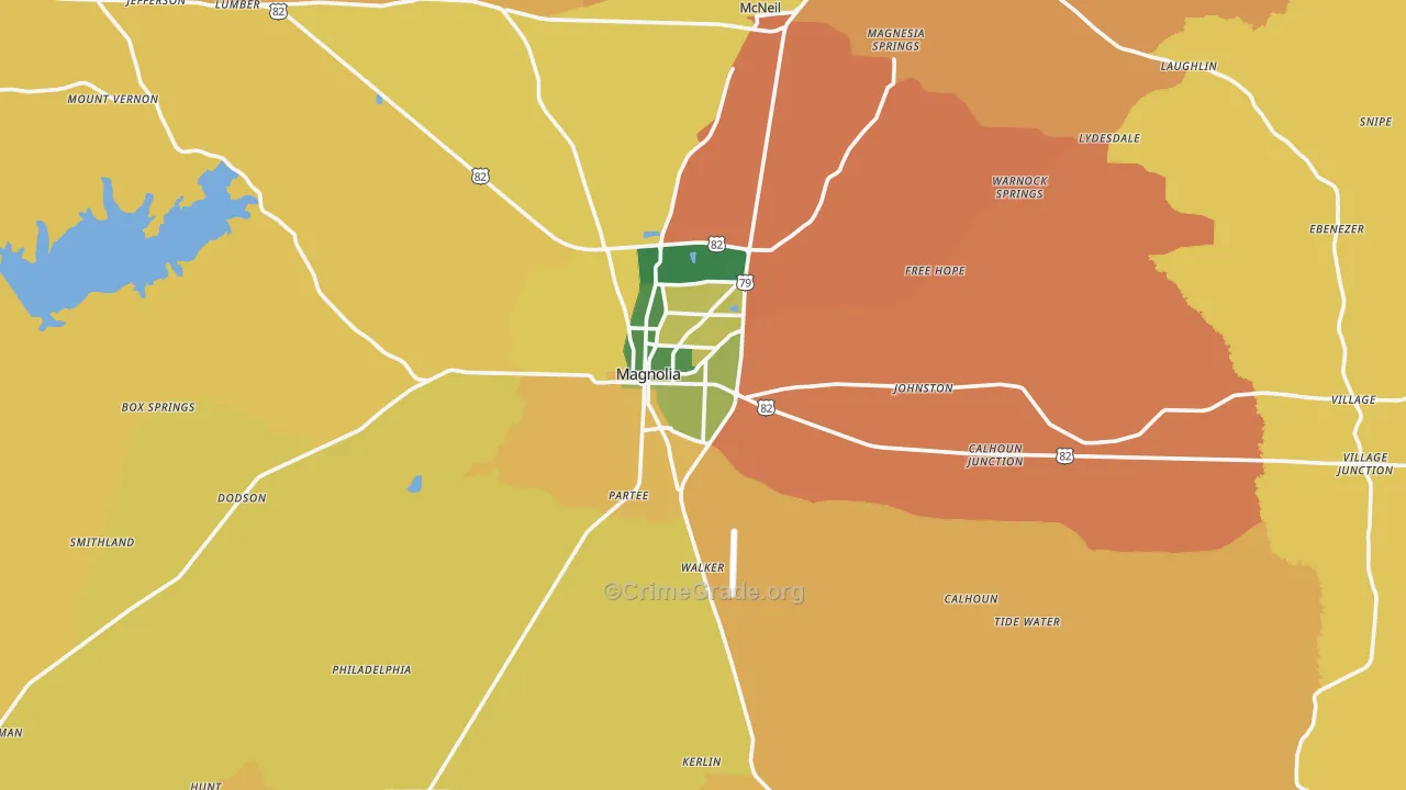 71753, AR Map of Vehicle Theft Rates