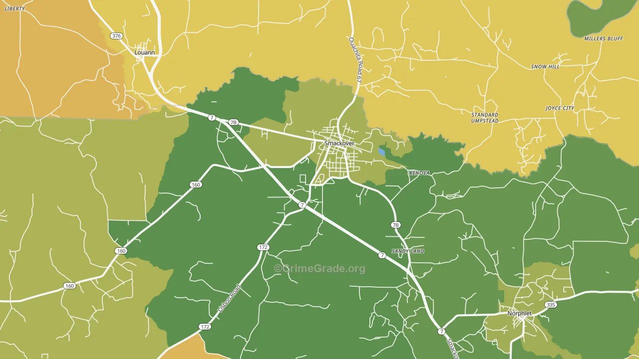 71762, AR Map of Vehicle Theft Rates
