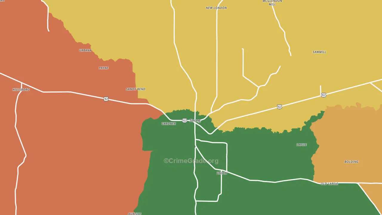 71765, AR Map of Vehicle Theft Rates