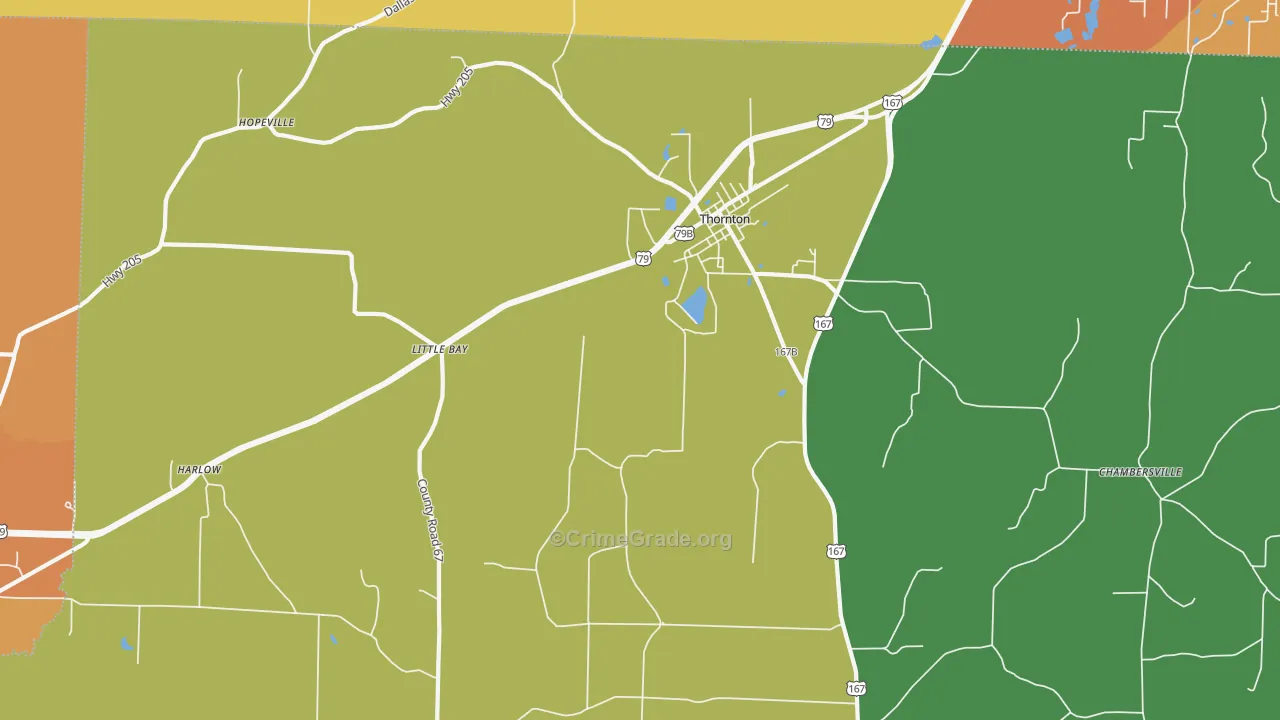 71766, AR Map of Vehicle Theft Rates