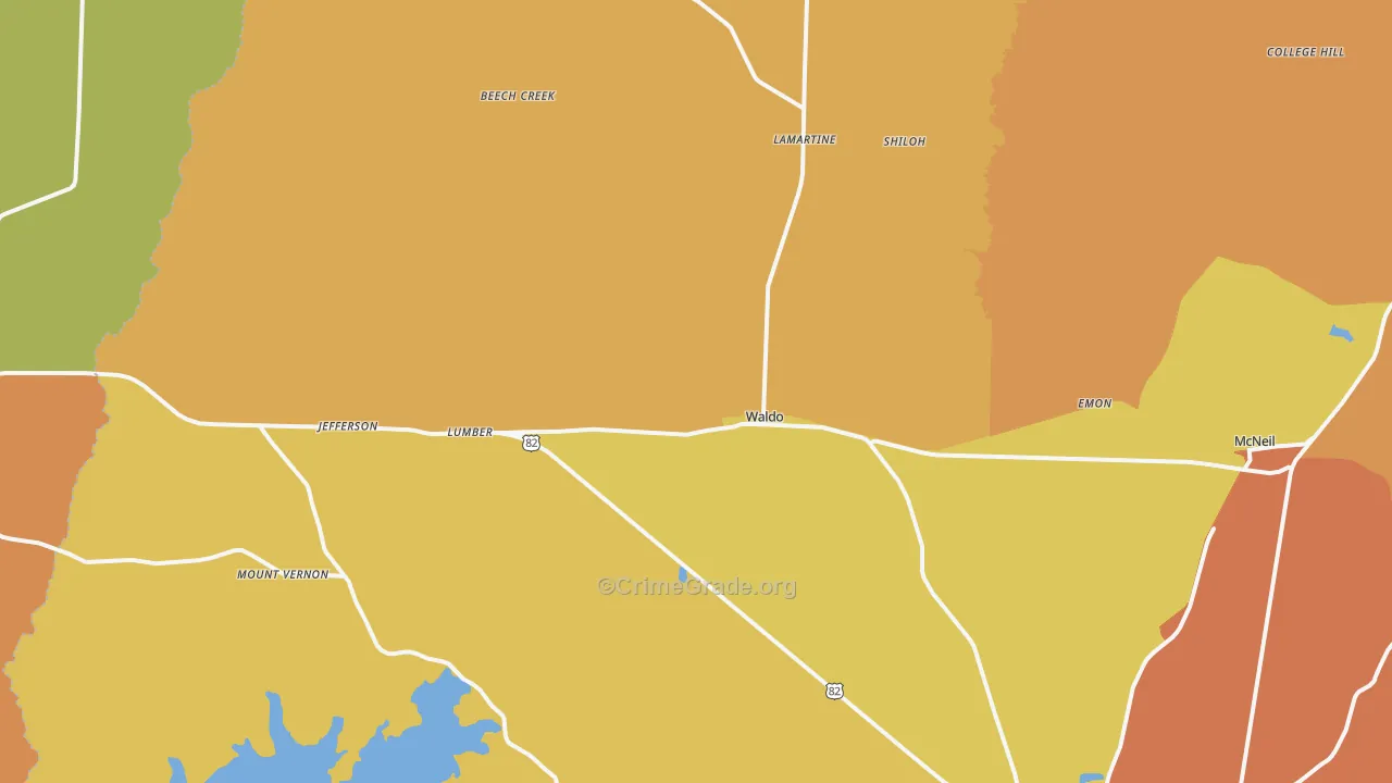 71770, AR Map of Vehicle Theft Rates