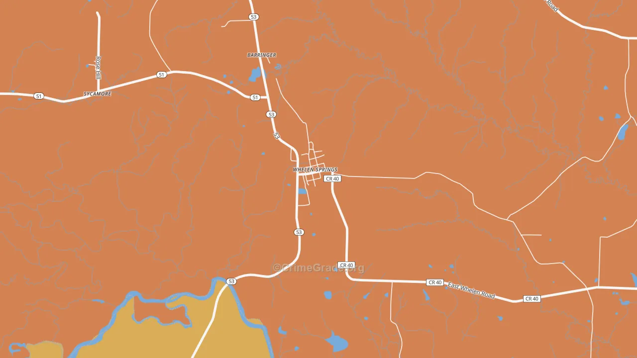 71772, AR Map of Vehicle Theft Rates