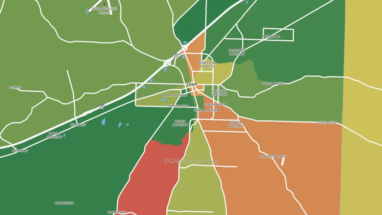 71801, AR Map of Vehicle Theft Rates
