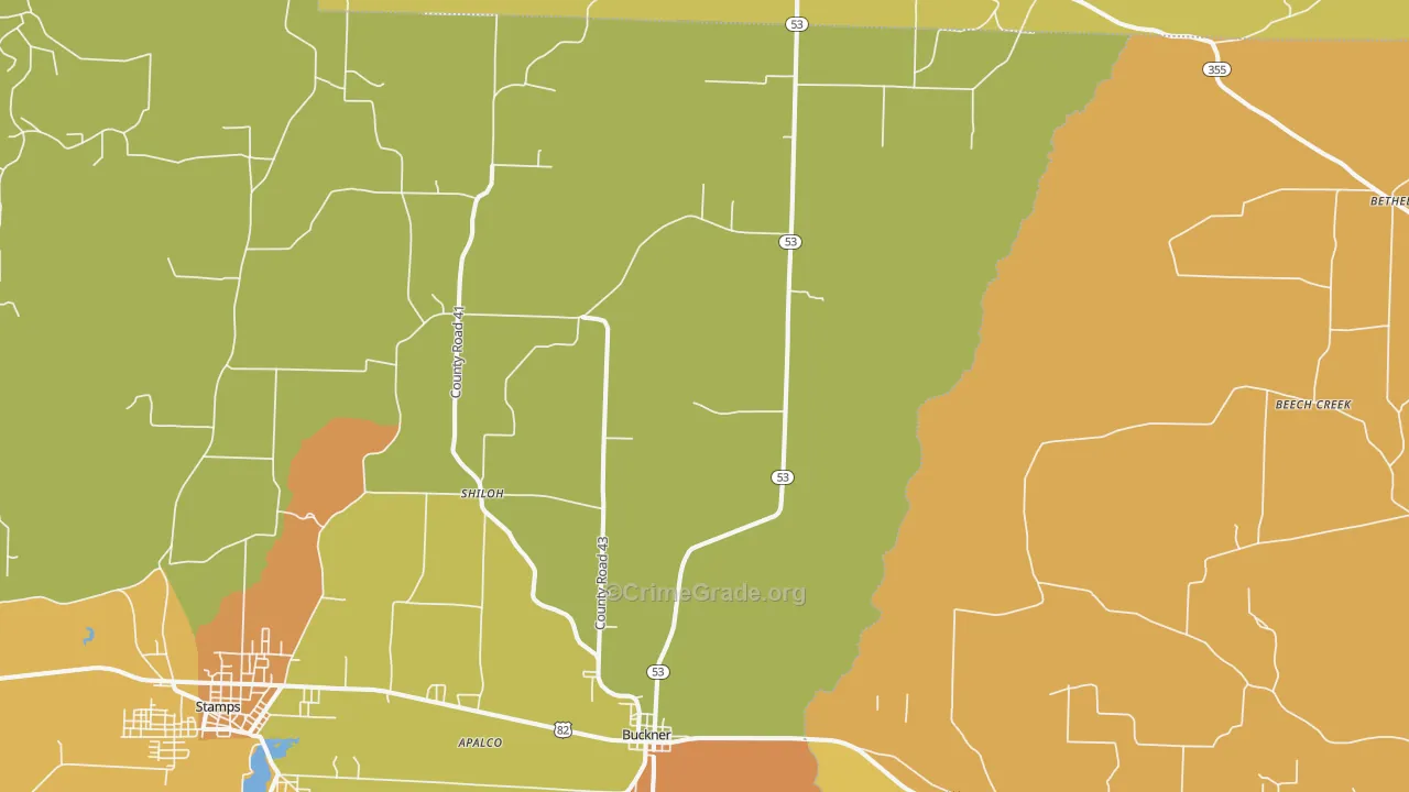 71827, AR Map of Vehicle Theft Rates