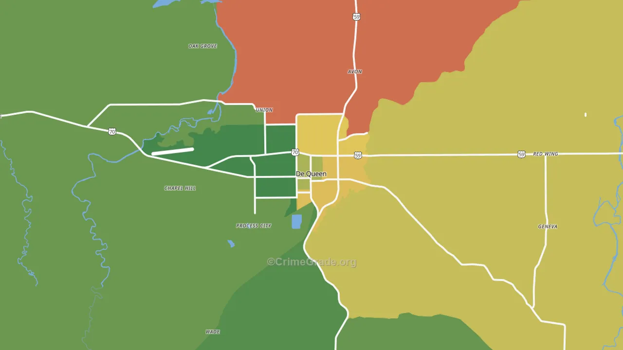 71832, AR Map of Vehicle Theft Rates
