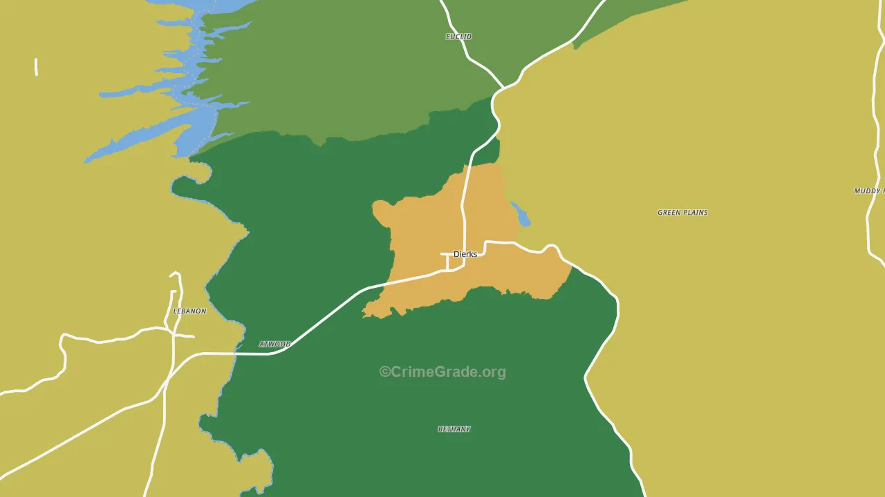 71833, AR Map of Vehicle Theft Rates