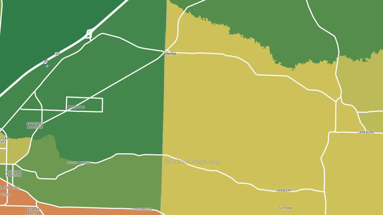 71835, AR Map of Vehicle Theft Rates