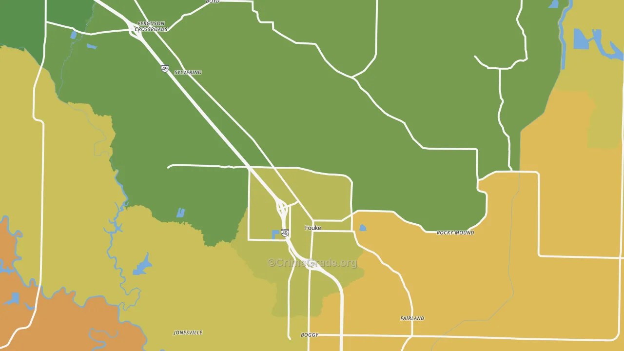 71837, AR Map of Vehicle Theft Rates