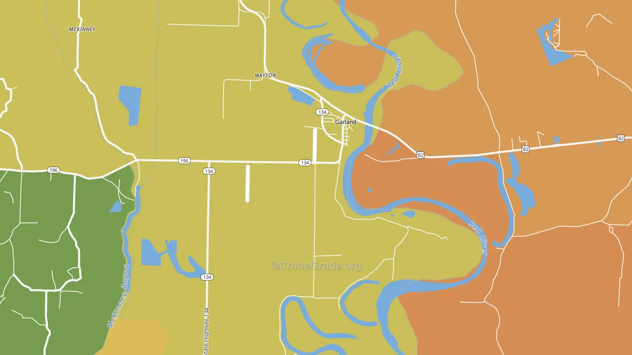 71839, AR Map of Vehicle Theft Rates