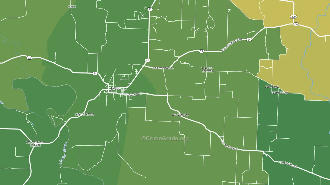 71842, AR Map of Vehicle Theft Rates