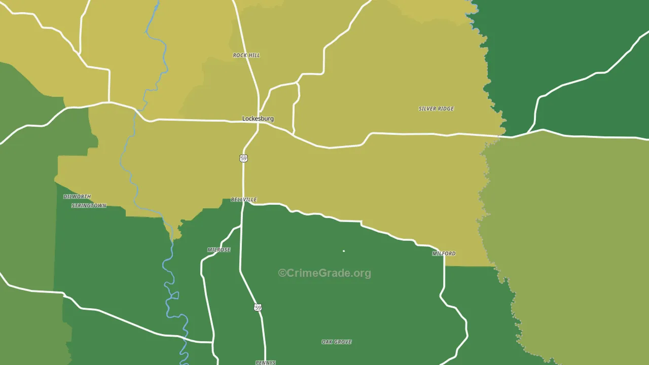 71846, AR Map of Vehicle Theft Rates