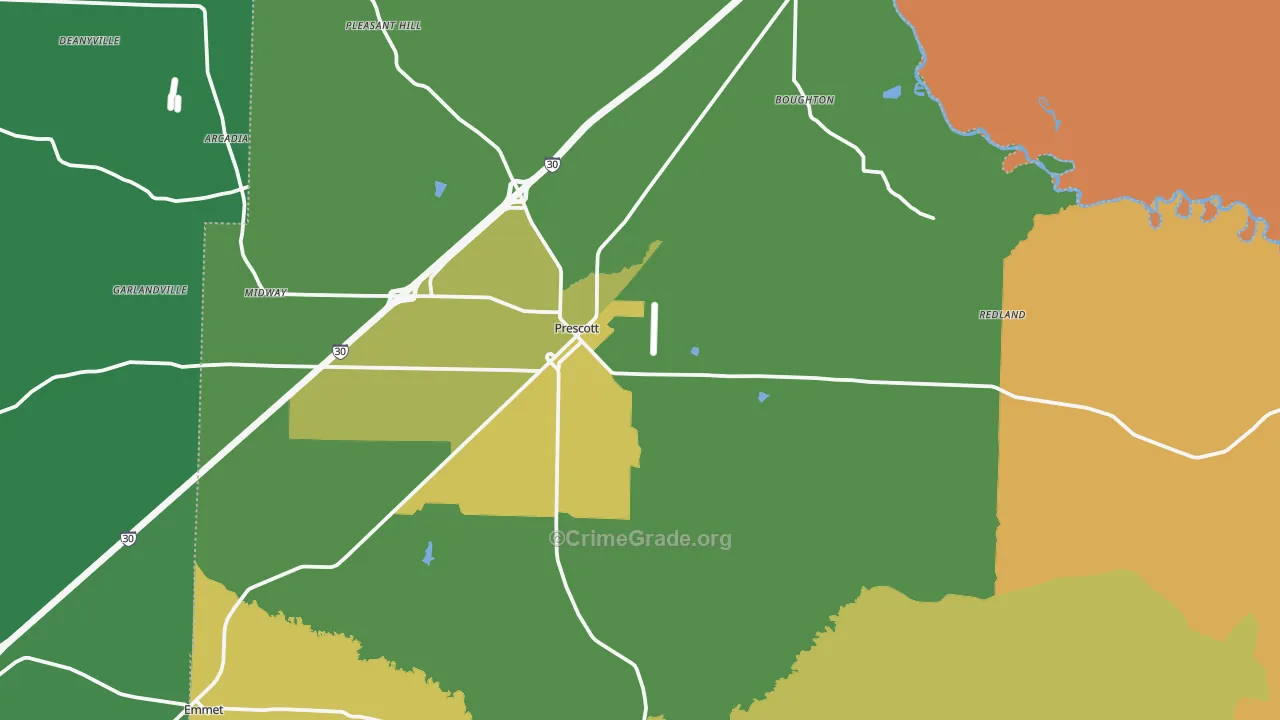 71857, AR Map of Vehicle Theft Rates