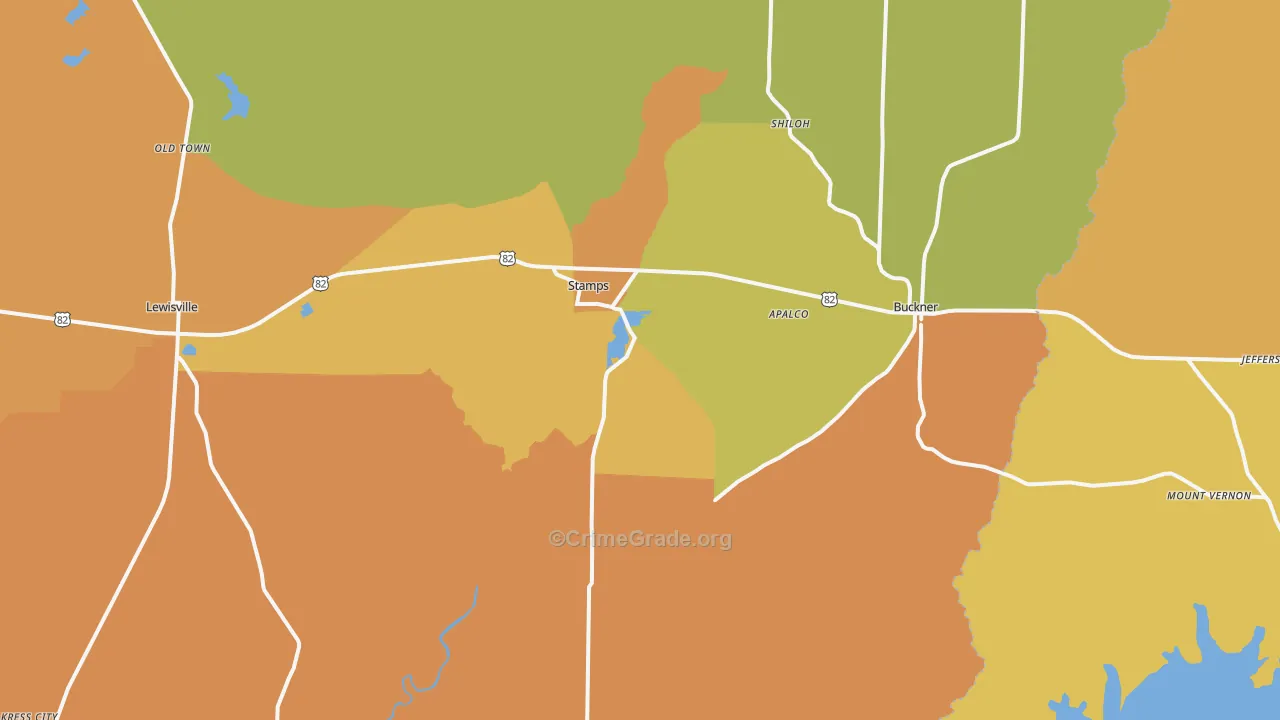 71860, AR Map of Vehicle Theft Rates