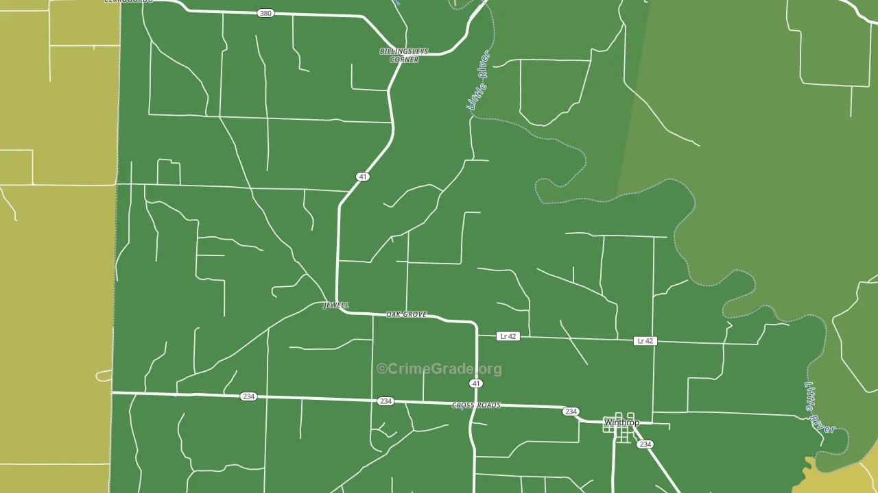 71866, AR Map of Vehicle Theft Rates