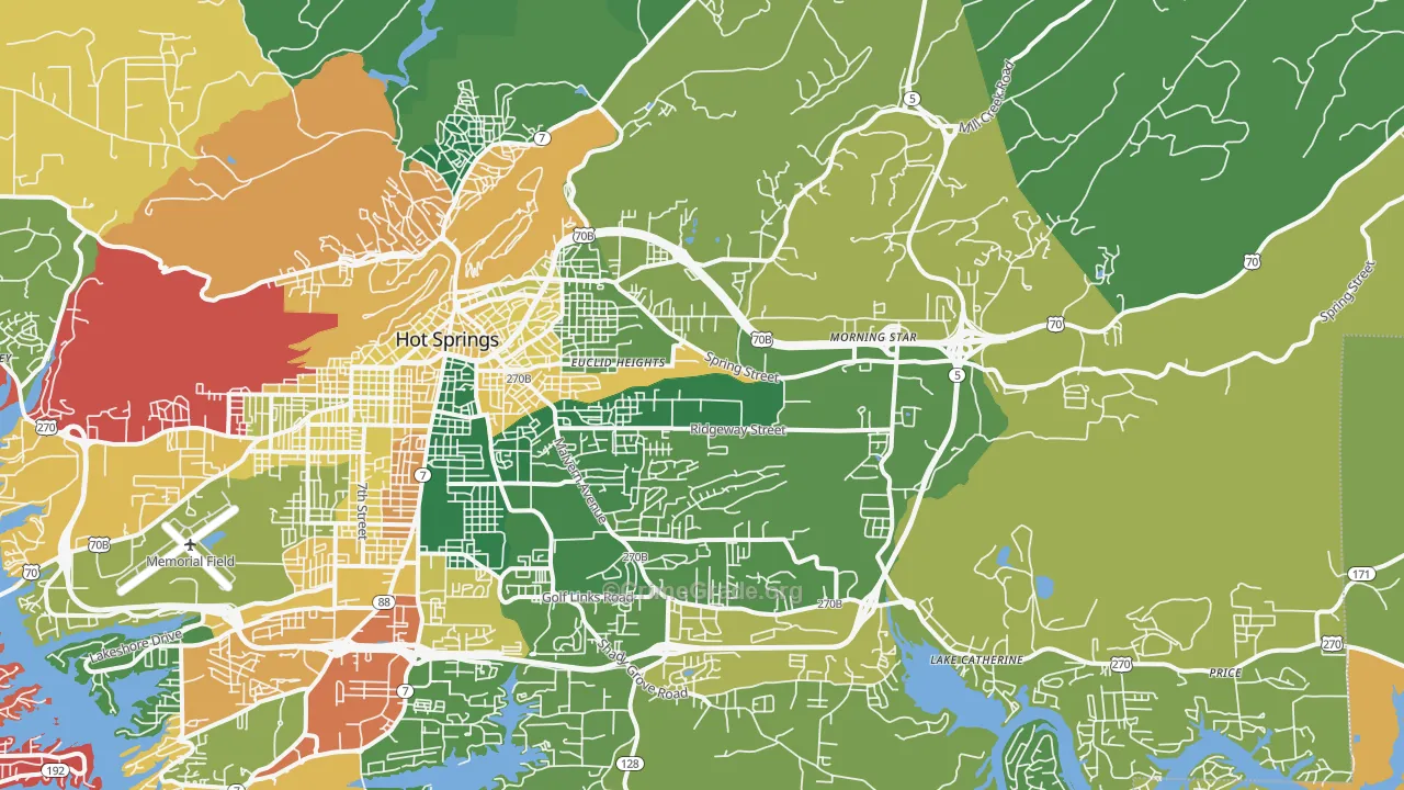 71901, AR Map of Vehicle Theft Rates