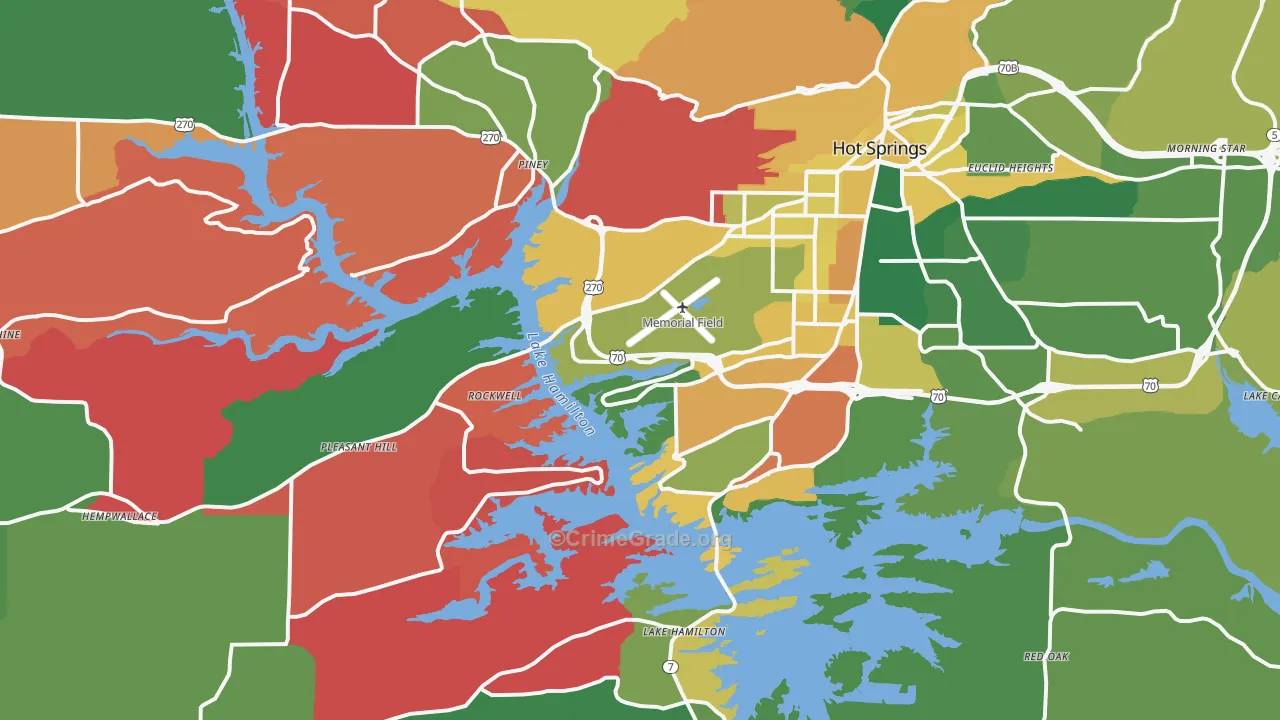 71913, AR Map of Vehicle Theft Rates