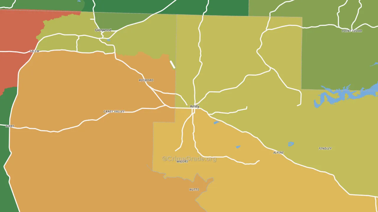 71921, AR Map of Vehicle Theft Rates
