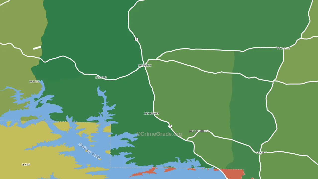 71929, AR Map of Vehicle Theft Rates