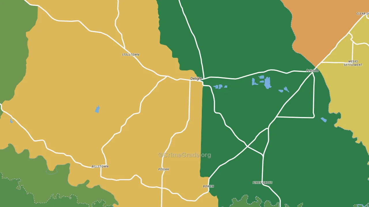 71940, AR Map of Vehicle Theft Rates
