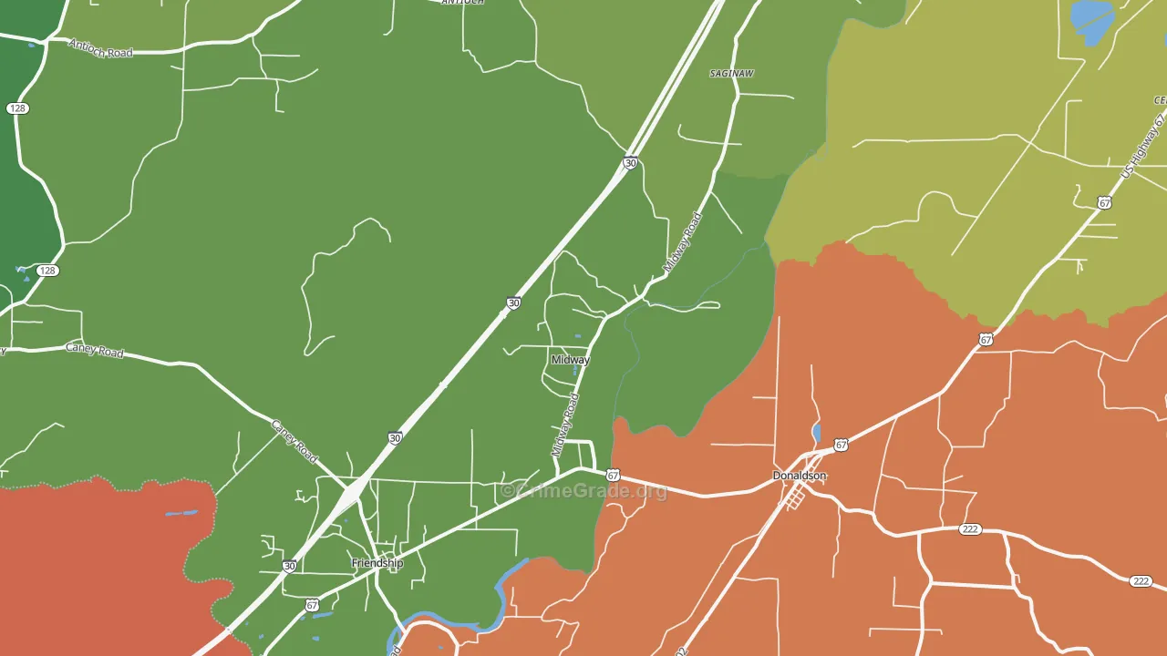 71941, AR Map of Vehicle Theft Rates