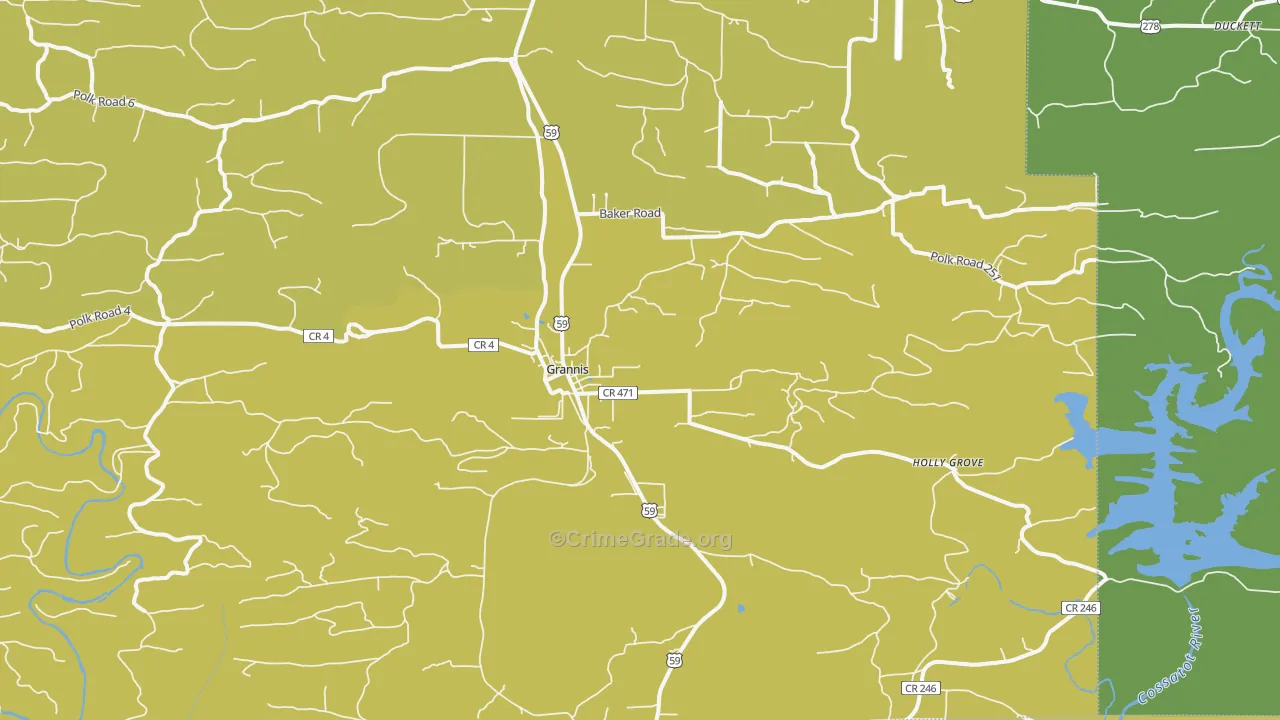 71944, AR Map of Vehicle Theft Rates