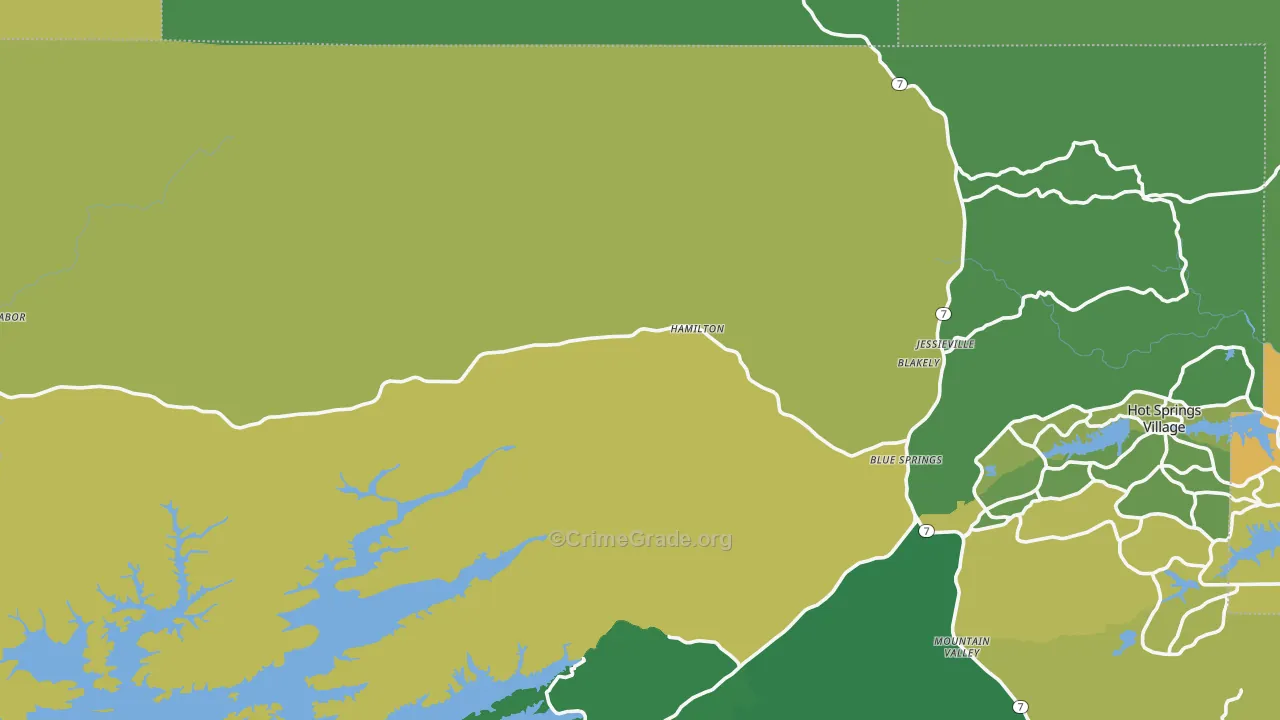 71949, AR Map of Vehicle Theft Rates
