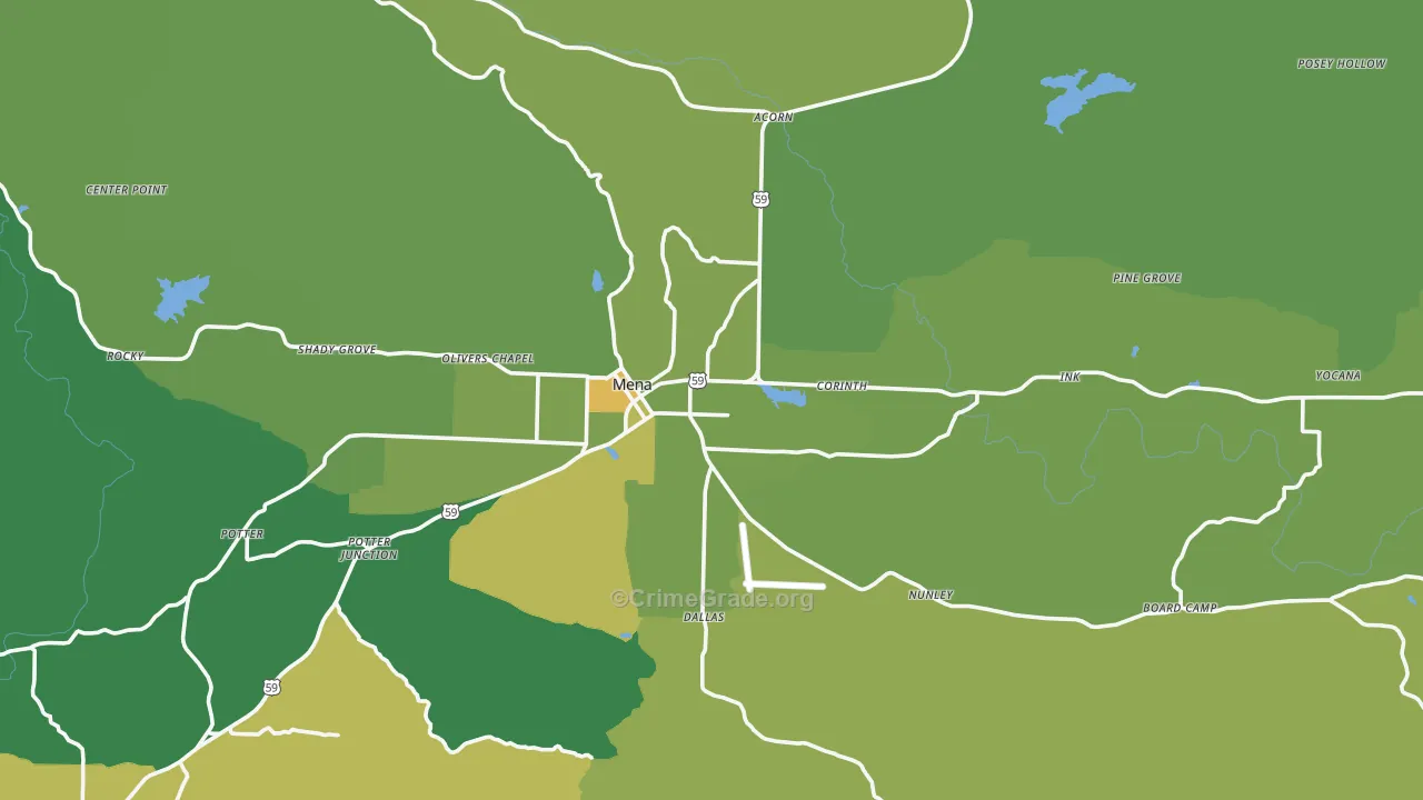 71953, AR Map of Vehicle Theft Rates