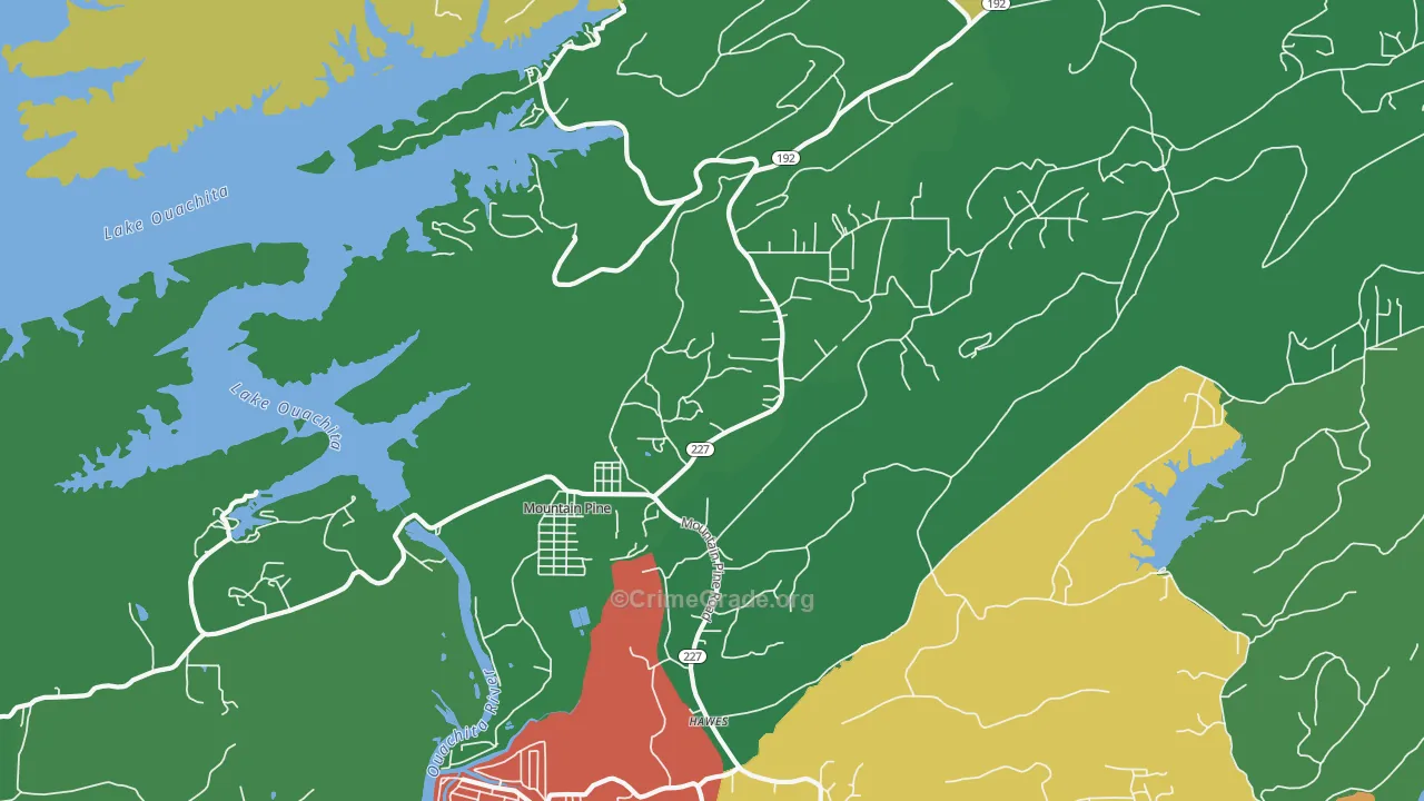 71956, AR Map of Vehicle Theft Rates