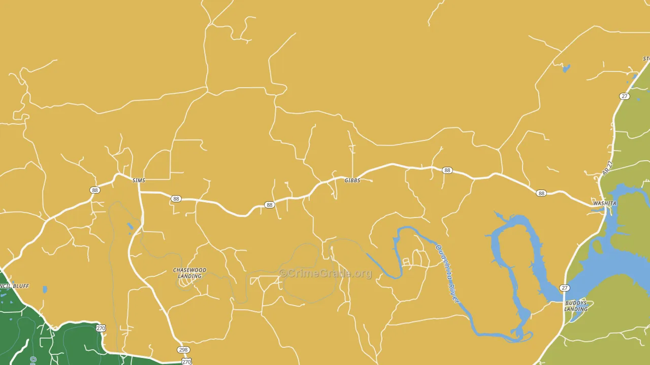 71969, AR Map of Vehicle Theft Rates
