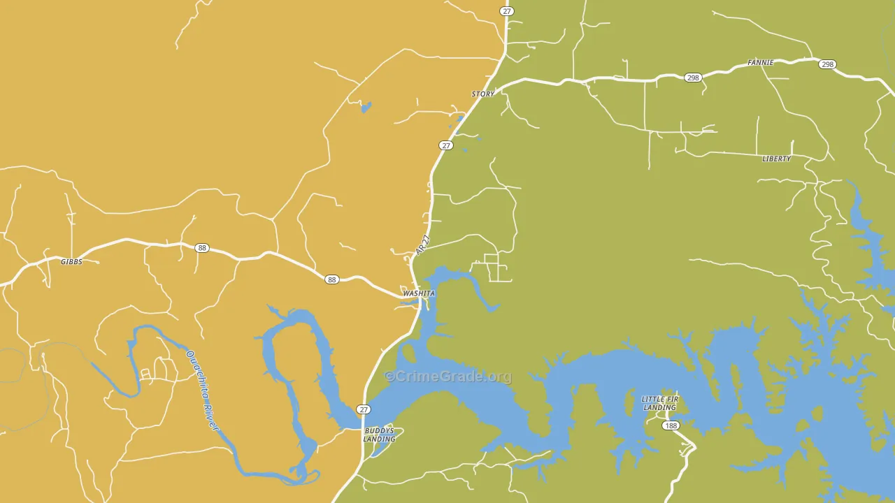 71970, AR Map of Vehicle Theft Rates