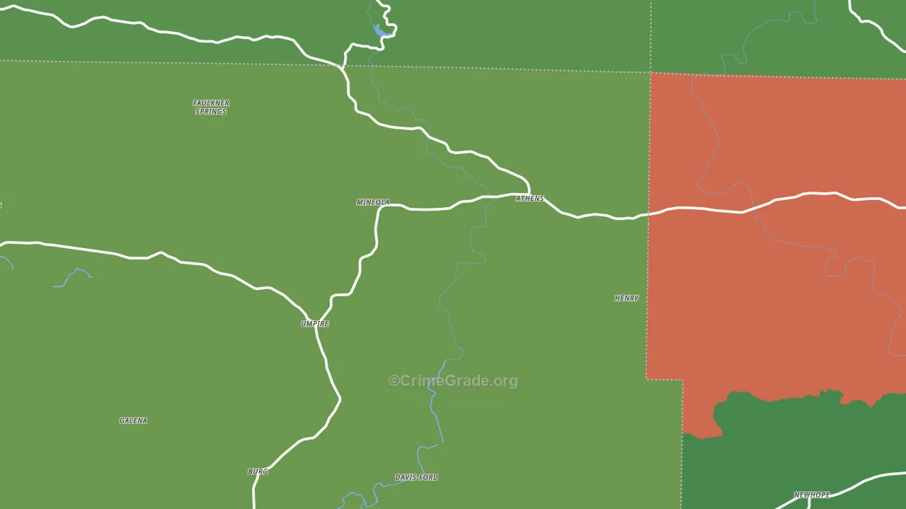 71971, AR Map of Vehicle Theft Rates