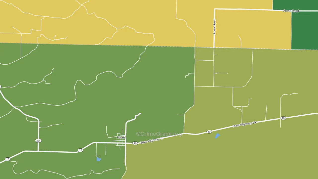 72001, AR Map of Vehicle Theft Rates