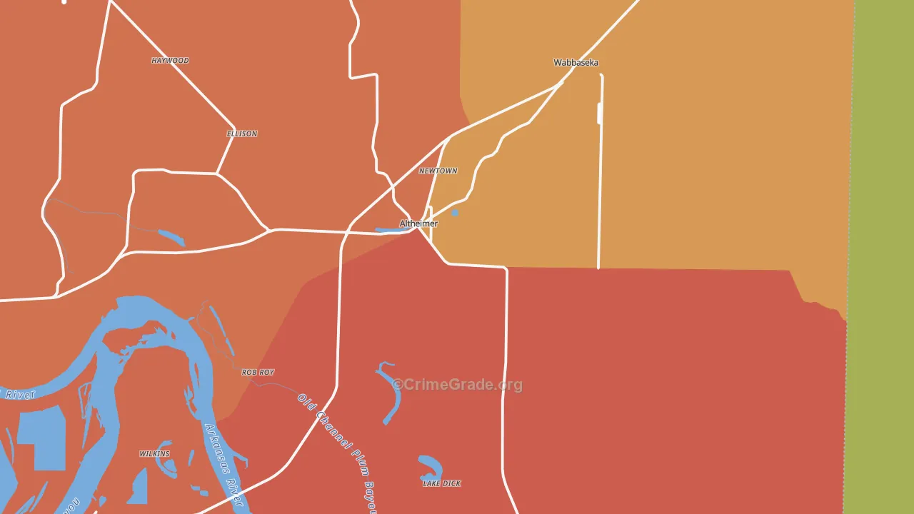 72004, AR Map of Vehicle Theft Rates