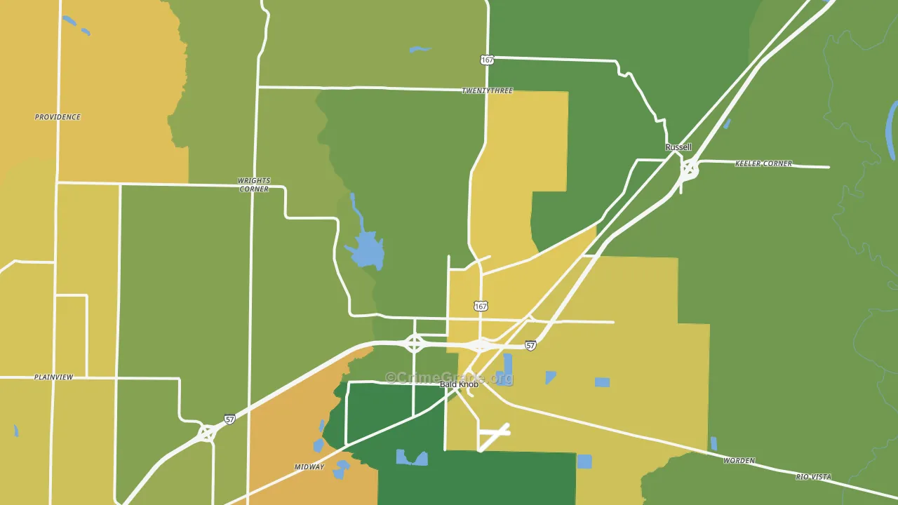 72010, AR Map of Vehicle Theft Rates