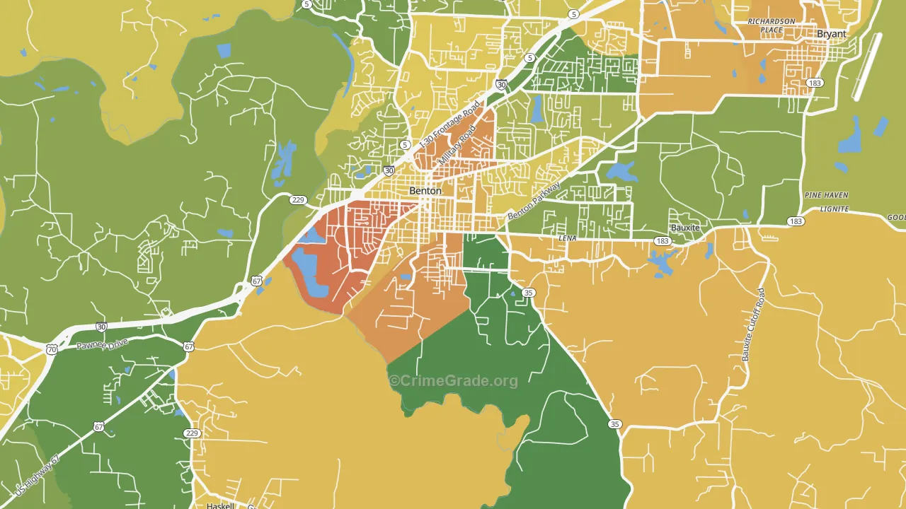 72015, AR Map of Vehicle Theft Rates