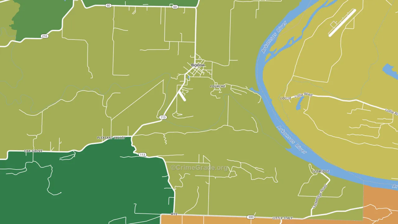 72016, AR Map of Vehicle Theft Rates