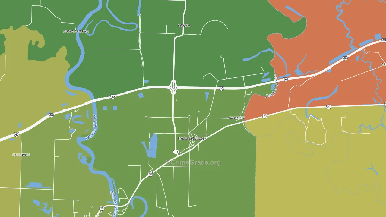 72017, AR Map of Vehicle Theft Rates