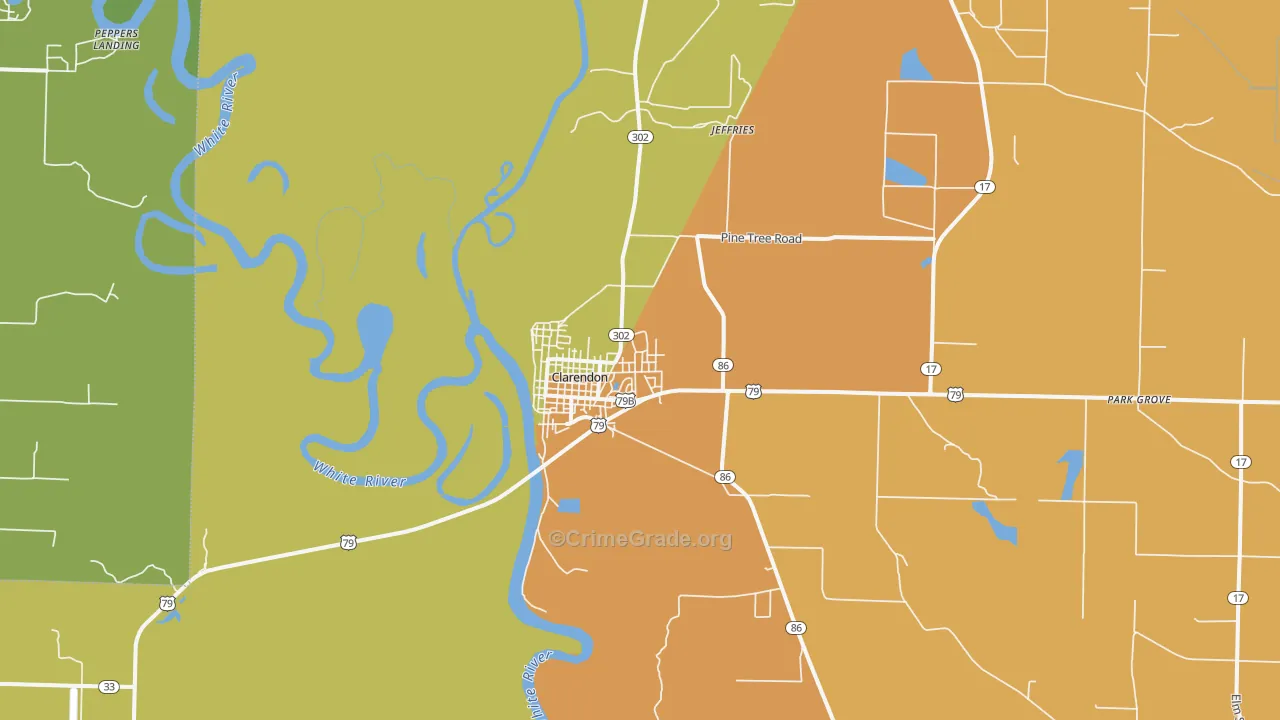 72029, AR Map of Vehicle Theft Rates
