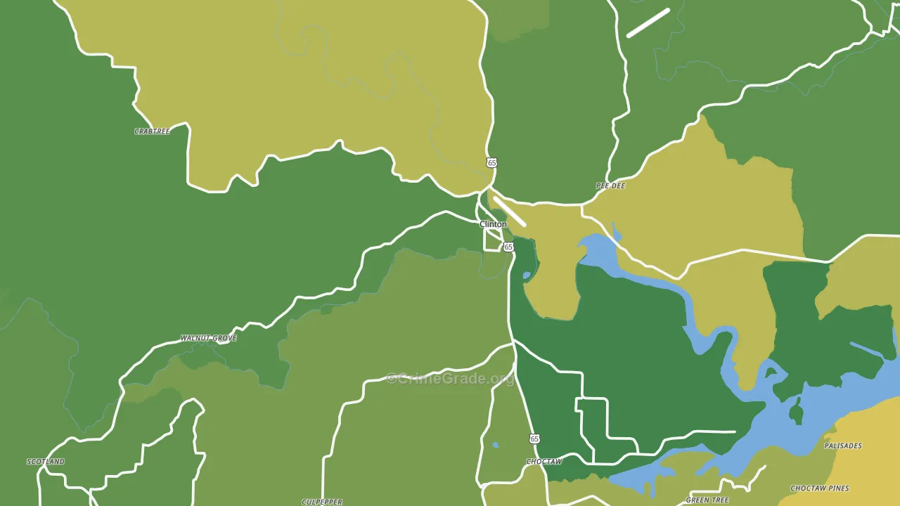 72031, AR Map of Vehicle Theft Rates