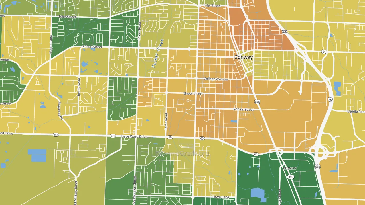 72035, AR Map of Vehicle Theft Rates
