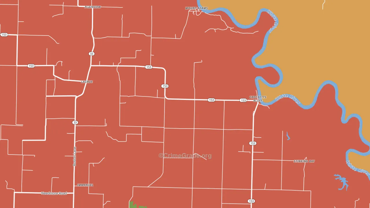 72038, AR Map of Vehicle Theft Rates