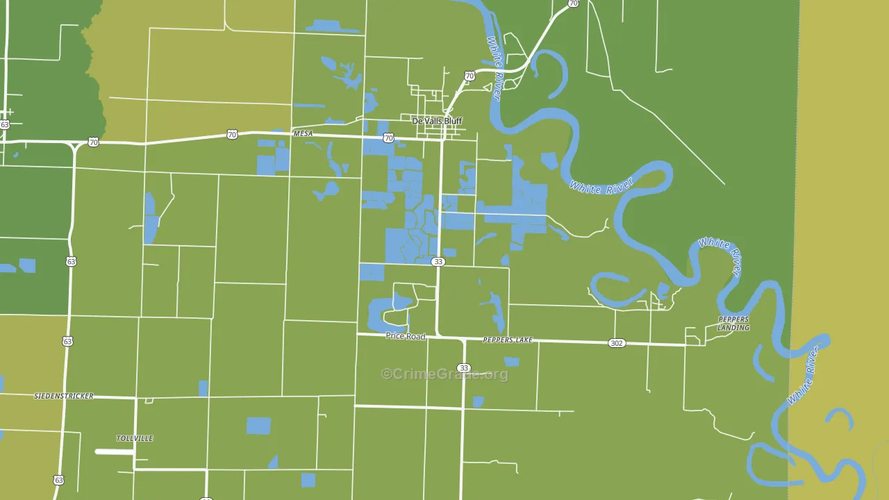 72041, AR Map of Vehicle Theft Rates