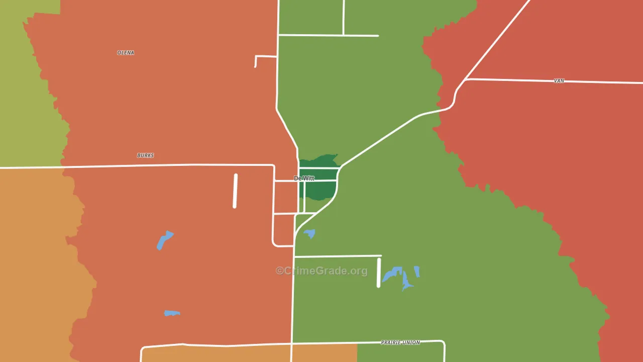 72042, AR Map of Vehicle Theft Rates