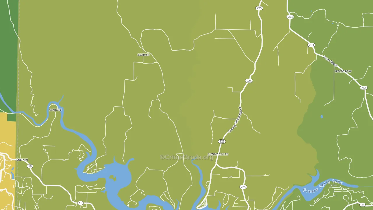 72044, AR Map of Vehicle Theft Rates