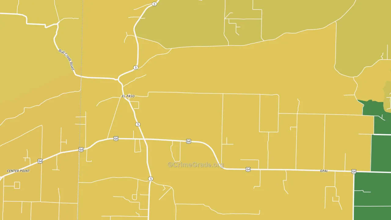 72045, AR Map of Vehicle Theft Rates