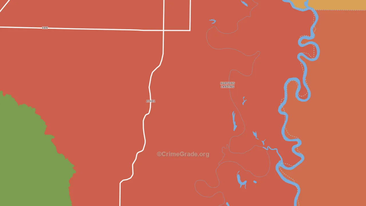 72048, AR Map of Vehicle Theft Rates