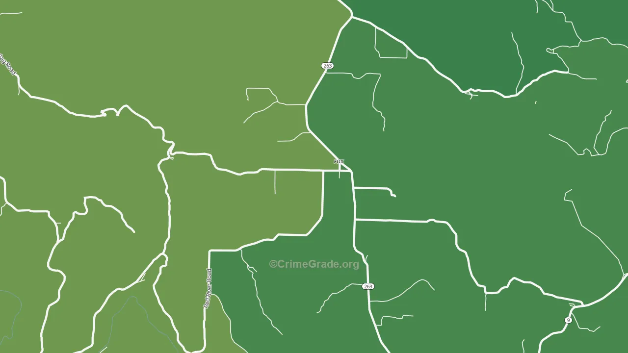 72051, AR Map of Vehicle Theft Rates