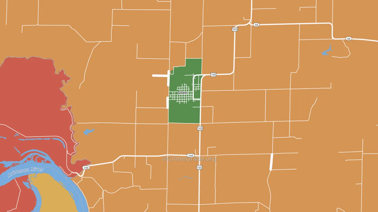 72055, AR Map of Vehicle Theft Rates